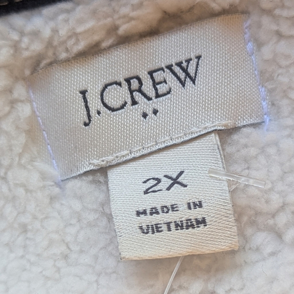 J.Crew Plaid Sherpa Lined Flannel Camp Jacket | Cozy Cabin Wear 2X NWT - Picture 7 of 13